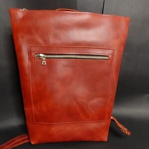 Rosso Portland Leather PLG Laptop Backpack - BNNU